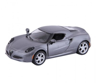 2013 Alfa Romeo 4 Diecast Model - Gray - 1:32 Scale Kinsmart 5'' P/B - KT5366GRY 