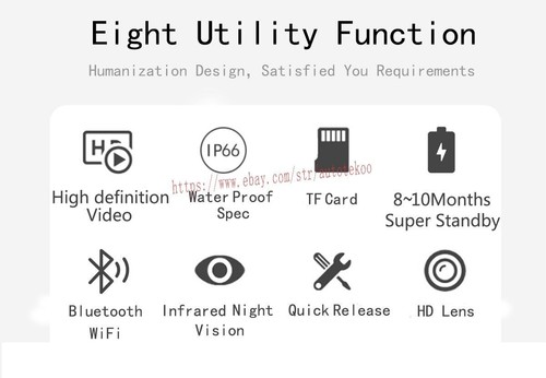 Cámara PR5000 WIFI HD Caza Sendero IR Visión Nocturna Exterior 32MP 1080P Bluetooth - Imagen 7 de 11