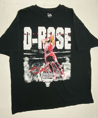 VINTAGE Derrick Rose #1 D-Rose Chicago Bulls Y2K Shirt Majestic