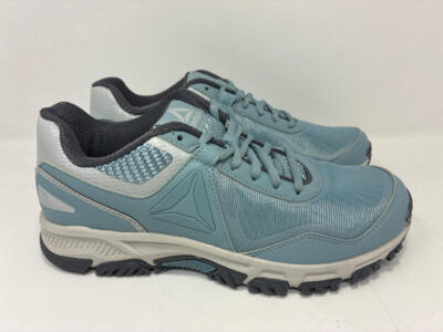 8 - Reebok Women's Ridgerider Trail 3.0 Sneaker, Whisper Teal/Skull 7 Ash Grey