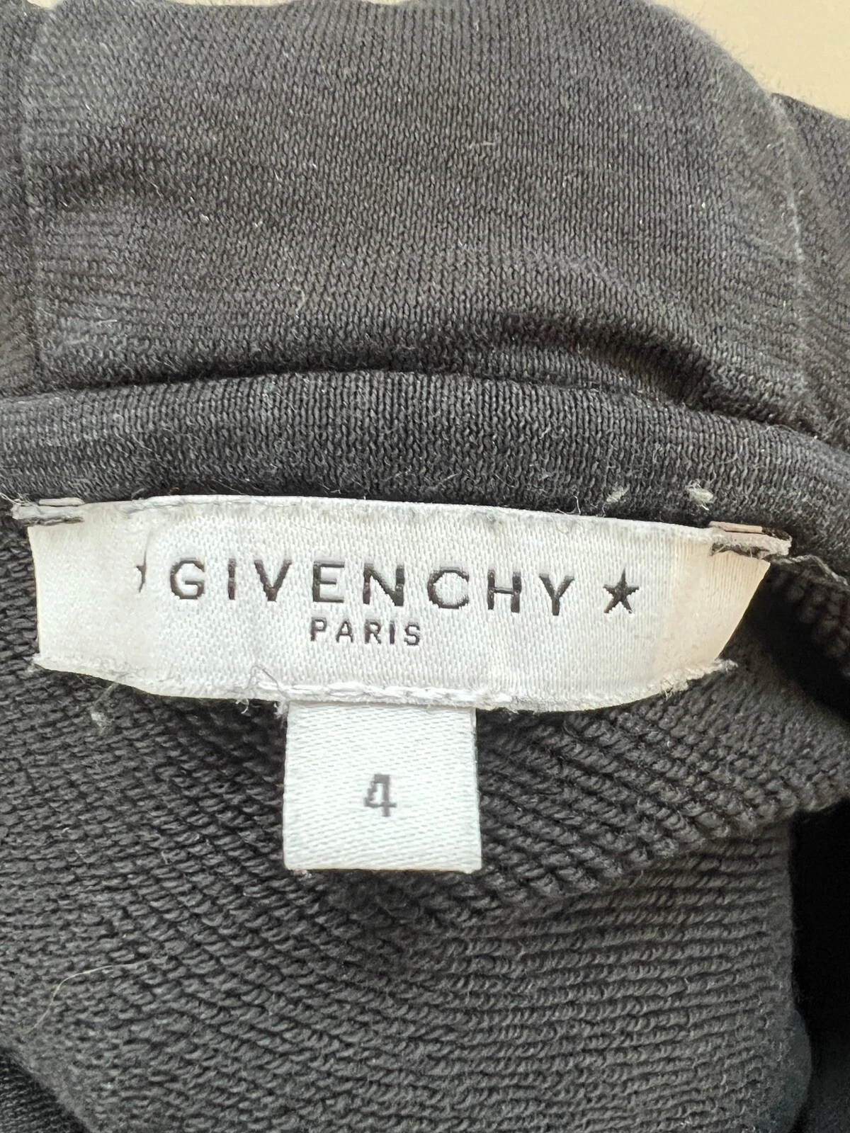 Givenchy Felpa con Felpa con Cappuccio Ragazza Abito Età 4 Anni Logo Nero