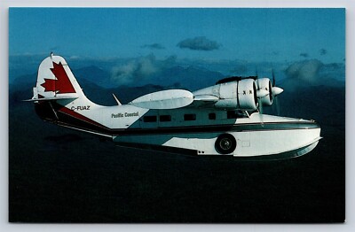Airplane Postcard Pacific Coastal Grumman G21A Goose Seaplane C-FUAZ HW9