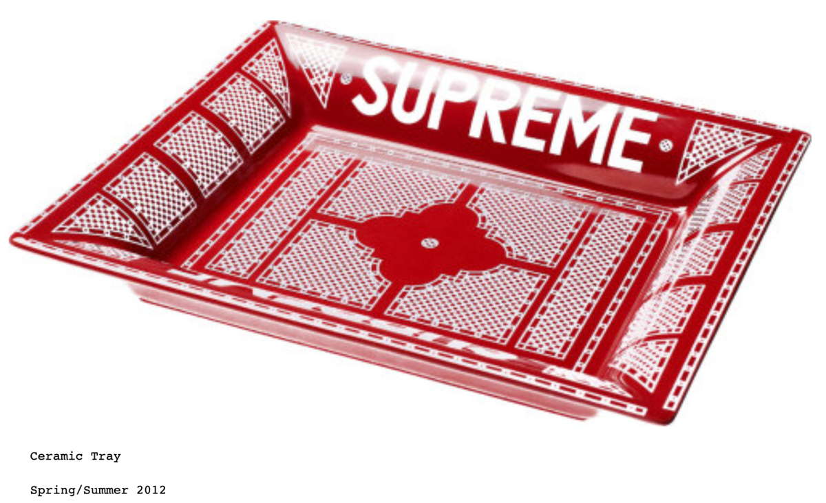 Supreme 12SS Hermes 散らかり Ceramic Tray Supreme 12SS Hermes 散らかり Ceramic Tray