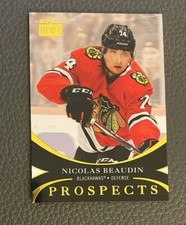 NICOLAS BEAUDIN 2020-21 METAL UNIVERSE PREMIUM PROSPECTS RC #16 BLACKHAWKS