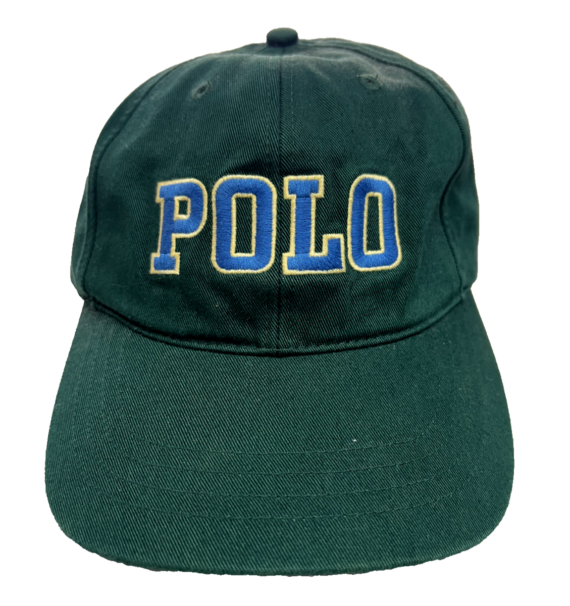 Vtg 90s Polo Sport Ralph Lauren Hat Spell Out Strapback Forest