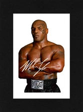8X6 Mount MIKE TYSON Signed Autograph PHOTO Boxing Gift Print Ready to Frame