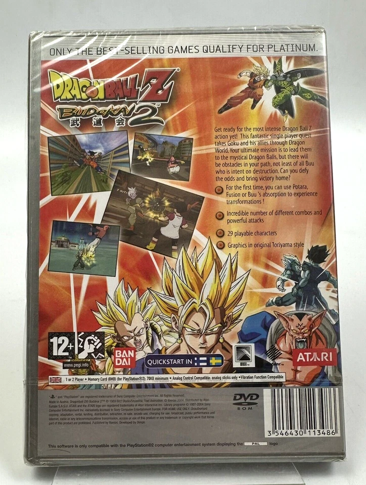 PS2 Dragonball Z: Budokai 2 - Platinum, New And Factory Sealed - Image 2 of 4