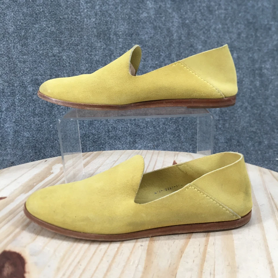 Pedro Garcia Zapatos Mujer 37.5 Yoshi Informales Sin Cordones Mocasines Pisos Amarillo Gamuza Foto 2 de 4