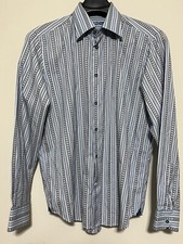 Robert Graham Long Sleeve Button Shirt Flip Cuff Fish Design Men's Large 16.5