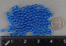 6mm 200 Count Round Translucent Blue Beads USA Fishing Tackle Free