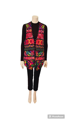 Ella Singh Couture Weste Vest bestickt Pailletten Bunt Gr. 42 - 44