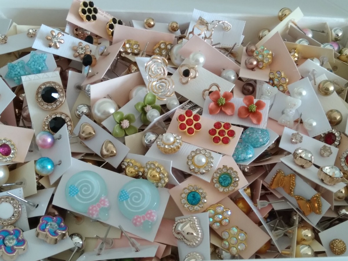 Le Monde Des Bijoux Lotto Di 10 Paia Orecchini Pendenti Moda - Foto 5