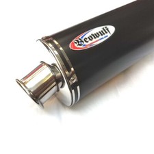 YAMAHA R6 (03-05) ACCIAIO INOX NERO OVALE 380mm BEOWULF MADE IN UK