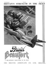 WW2 Advert Bristol BEAUFORT Torpedo Bomber Aircraft (2) Original 1941 Print Ad