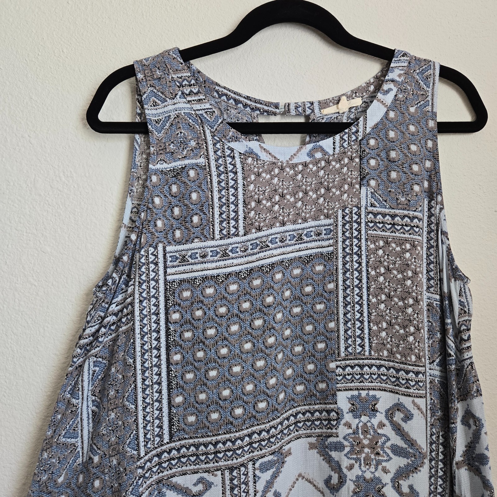 Mystree Moroccan Patchwork Pattern Shark-bite Hem… - image 3