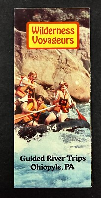 1980s Ohiopyle PA Wilderness Voyagers Rafting River Trips Vtg Travel Brochure