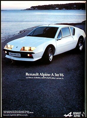 1978 Renault Alpine A310 V6 Original Advertising