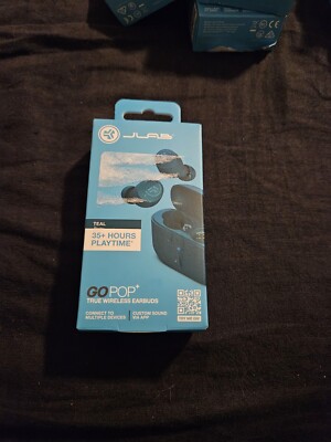 JLab Go Pop True Wireless Bluetooth Earbuds, Teal