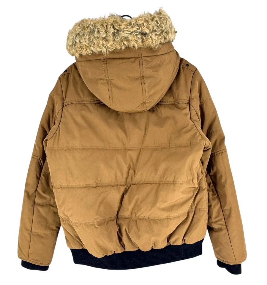 Guess Men Hooded Bomber Jacket Coat Size M - Image 2 of 4