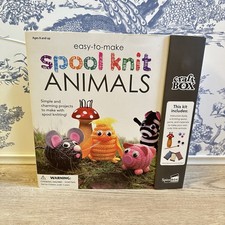 Spice Box Craft Box Spool Knit Animals Age 8 Knitting Activity Kit Instructions