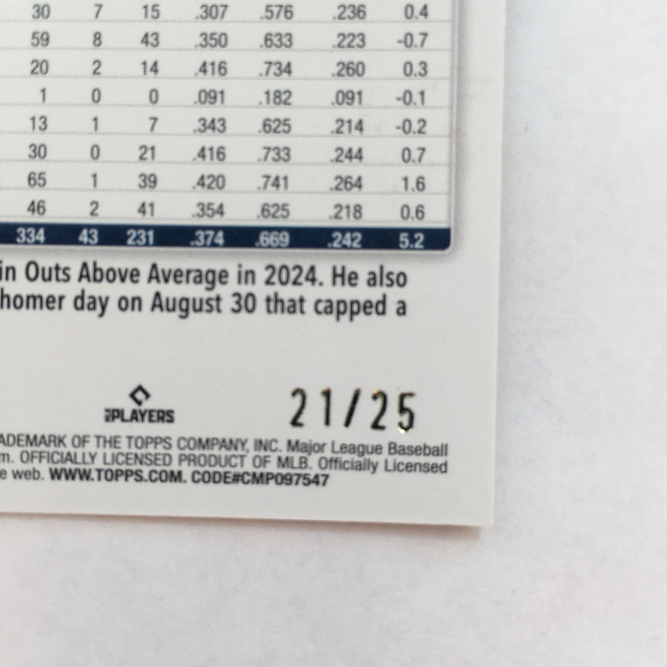 2025 Topps Orlando Arcia Madera Grano Paralelo SP #d/25 Estuche Hit #154 Rockies Foto 2 de 4