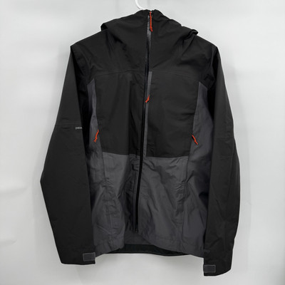 Patagonia Boulder Fork Rain Jacket Forge Grey Womens Size Large Hooded