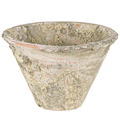 Deko Harztopf Übertopf Vintage Look Terrakotta 17cm 2er Set