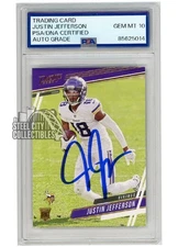 Justin Jefferson 2020 Panini Prestige Autograph Rookie Card #317 PSA/DNA 10