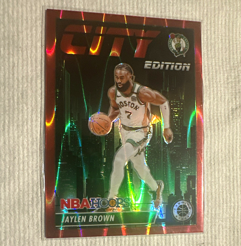 Panini 2023-24 NBA Hoops Premium Stock Jaylen Brown Celtics City Edition #1./199