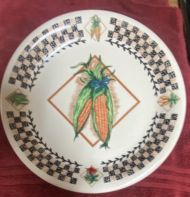 TableTops Unlimited Garden Fresh Corn Ceramic Dinner Plate, Dishwasher Safe