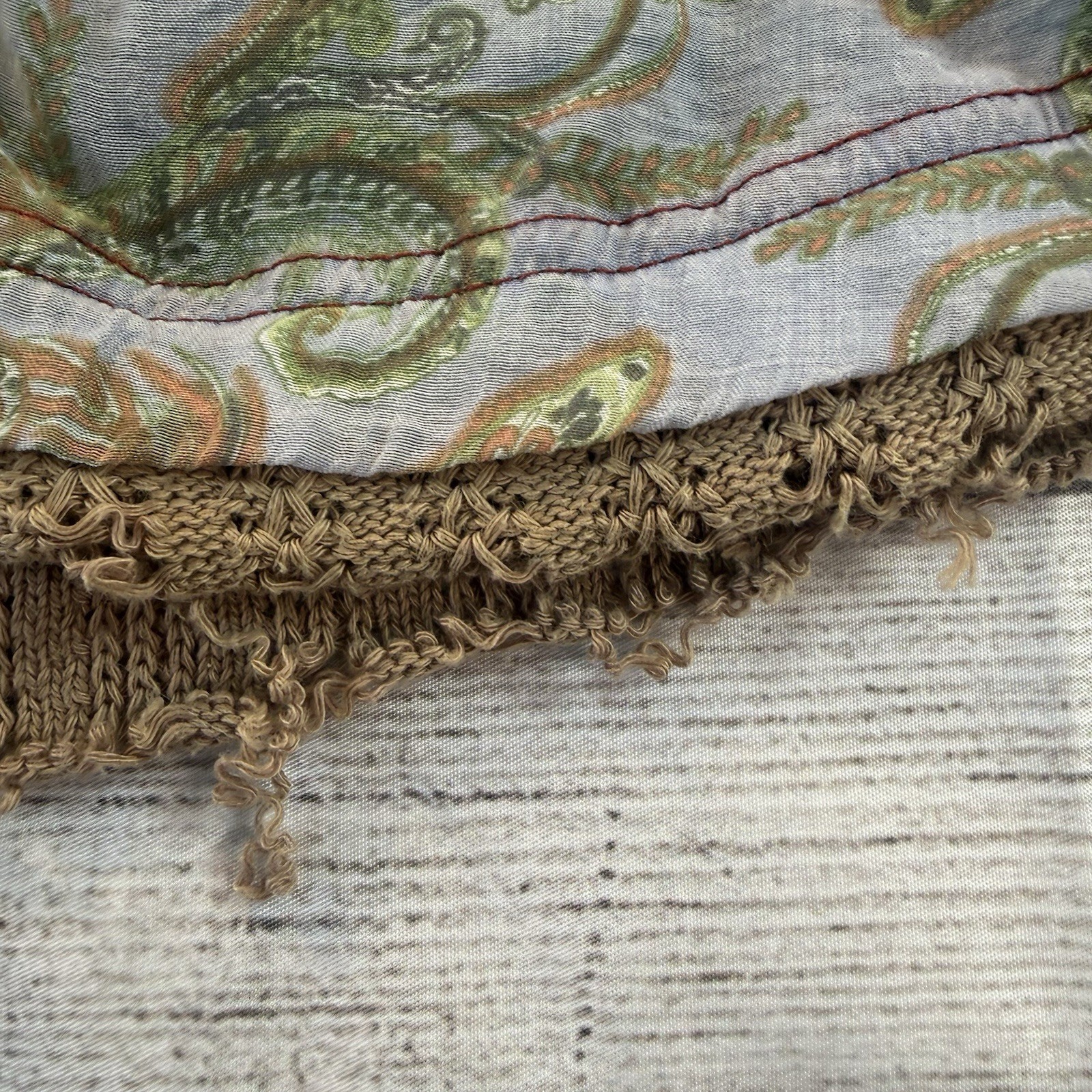 Pol Boho Patchwork L Flowy Loose Long Sleeve Top … - image 6