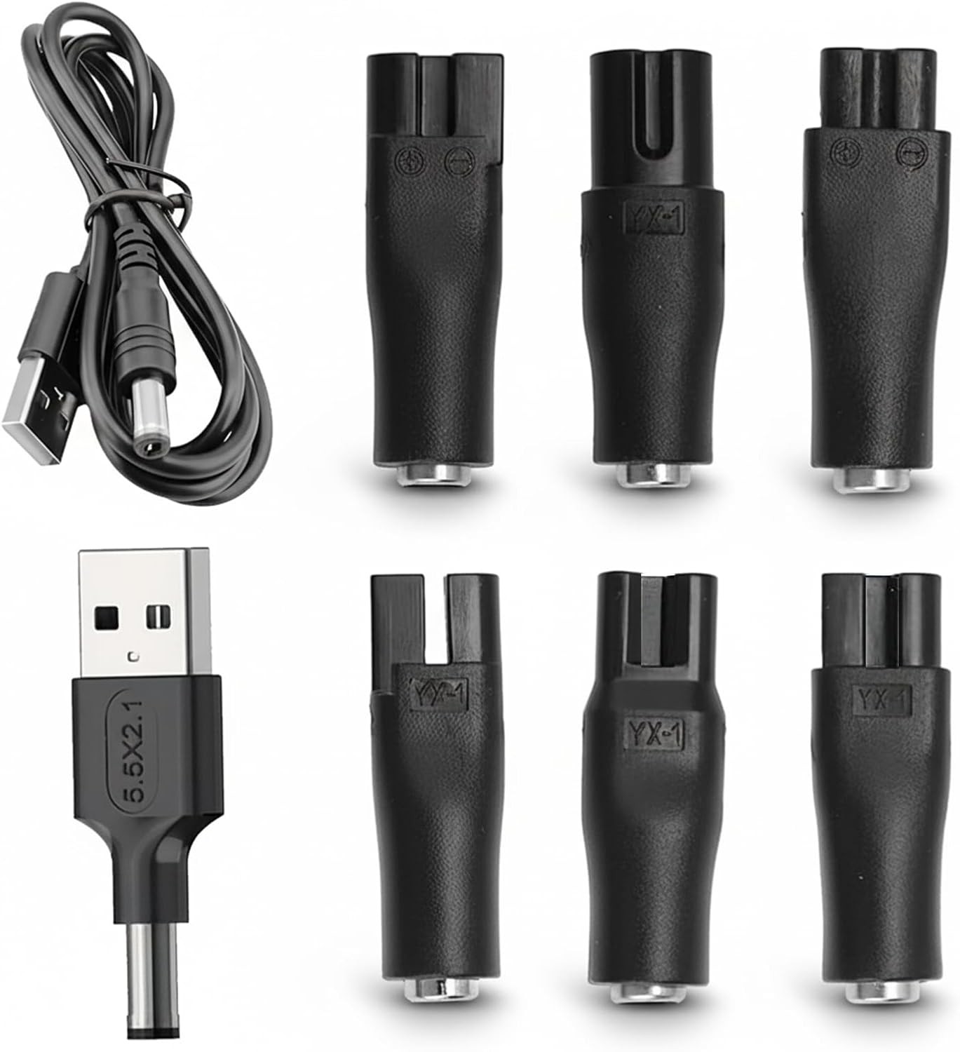 FENGRUI 8Pcs USB Shaver Charger Cable Kit for Hair Clippers & Beard Trimmers