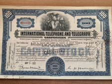 ITT International Telephone and Telegraph USA Aktie Wertpapier