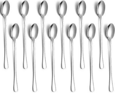 Long Handle Iced Tea Spoons 12 Pieces 7.87'', Stainless Steel Coffee Spoon, Ice C