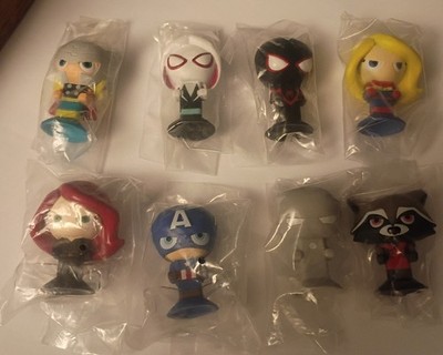 Marvel Chibi Snapz Lot of 8 New Loose in Plastic Captain America Thor SpiderMan
