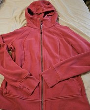 Lululemon Scuba Hooded Zip Up Mauve Large Size 14 Athlesiure