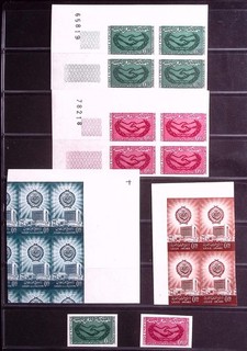 MOROCCO: Imperf Marginal Blocks/Proofs Ex Old Time Collection Album Page