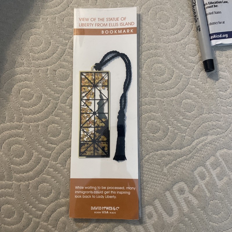 View Of The Statue Of Liberty From Ellis Island Bookmark