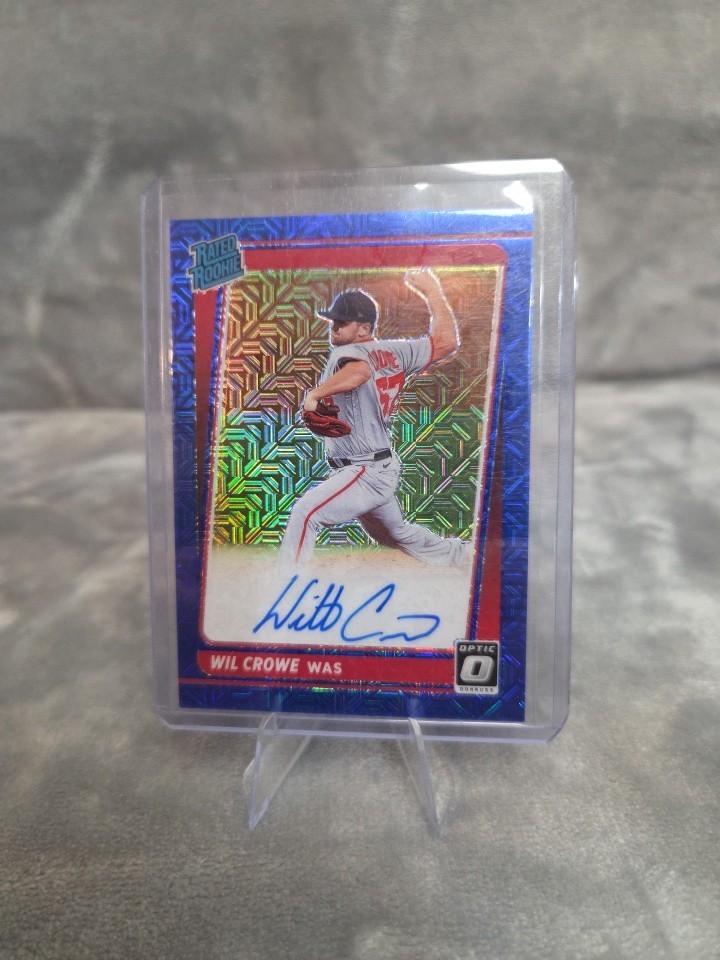 2021 Donruss Optic Wil Crowe #RRS-WC Blue Mojo Prizm Rated Rookie Auto 97 /99 RC