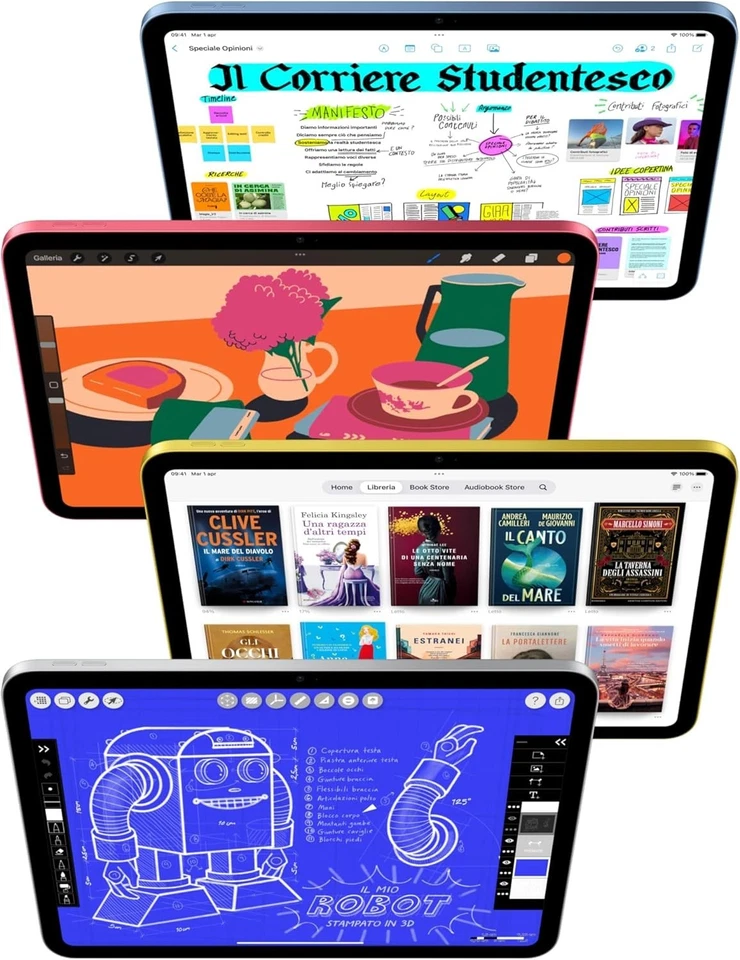 Apple iPad Tablet 2025 128GB Solo Wi-Fi 11" Chip A16 Tablet Argento MD3Y4TY/A - Immagine 2 di 4