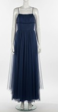 Vera Wang Bride Women's Blue Manuela Tulle Cape Back Gown Dress Size 8