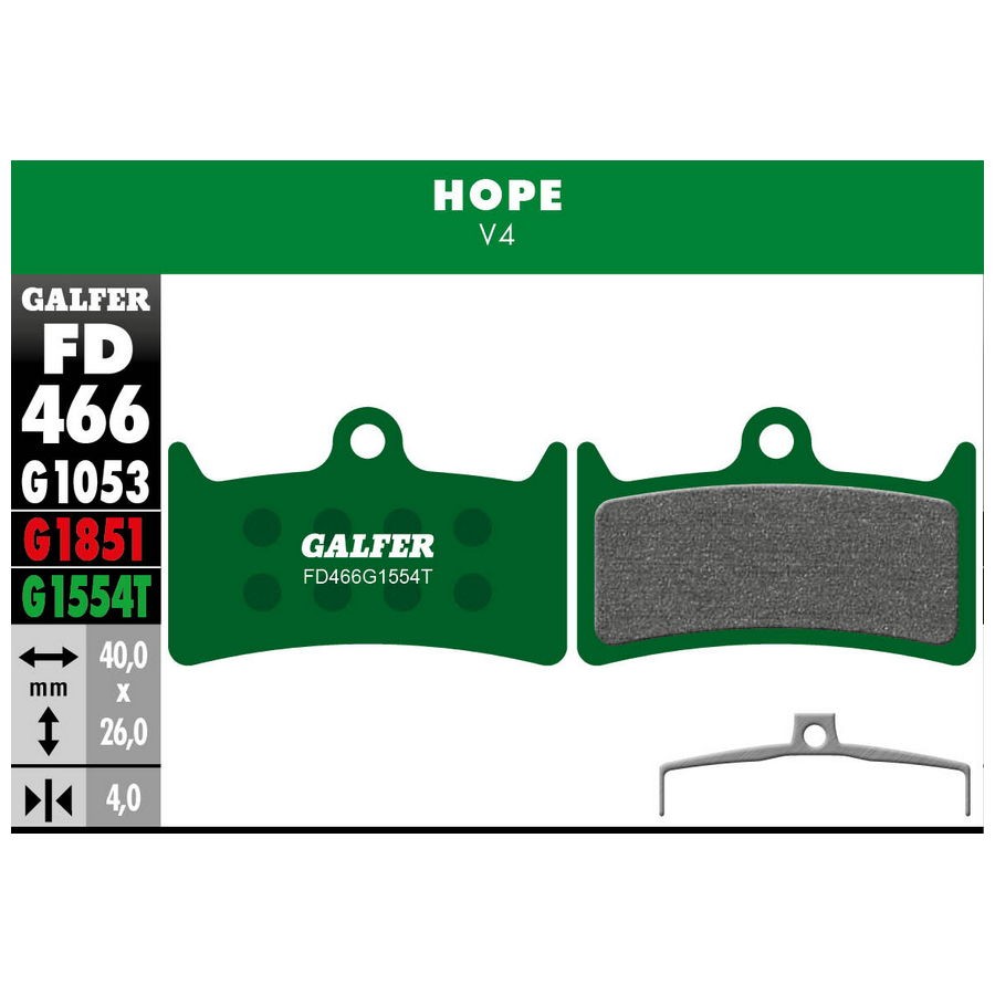 pastiglie mescola verde pro per hope v4 GALFER BIKE freni bici