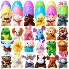 24 Pack Mini Stuffed Animal Plush Toys for Easter Hunt