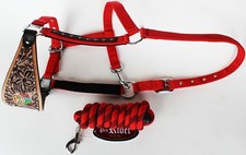 Noseband Tack Bronc Leather Horse Halter Tiedown Lead Rope 280275