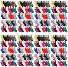 120 Units of Women's Solid Colored Fuzzy Socks Assorted Colors, Size 9-11