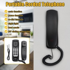 Telephone Desktop Corded Landline Mini Phone For Hotel Office Home Wall Mount US