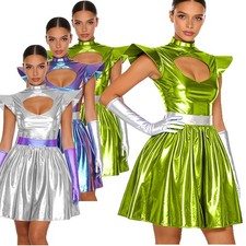 Frauen Satz Hoch Kostüm Welt Kleid Roboter Cosplay Abstand Outfits Disko Rave