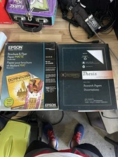 Lot of 2 Paper Packs – Epson Matte Brochure & Southworth Thesis Cotton Paper