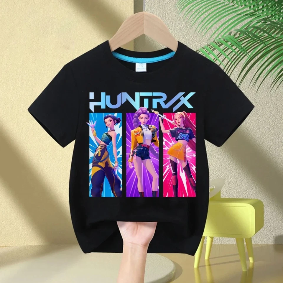 KPop Demon Hunters Kids T-Shirt Children's Shirt Cool Girls Top Tee Fans Gifts - image 4 of 4