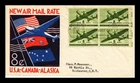 DR JIM STAMPS US COVER AIR MAIL 8C FDC SCOTT C26 BLOCK OF 4 STAEHLE CACHET